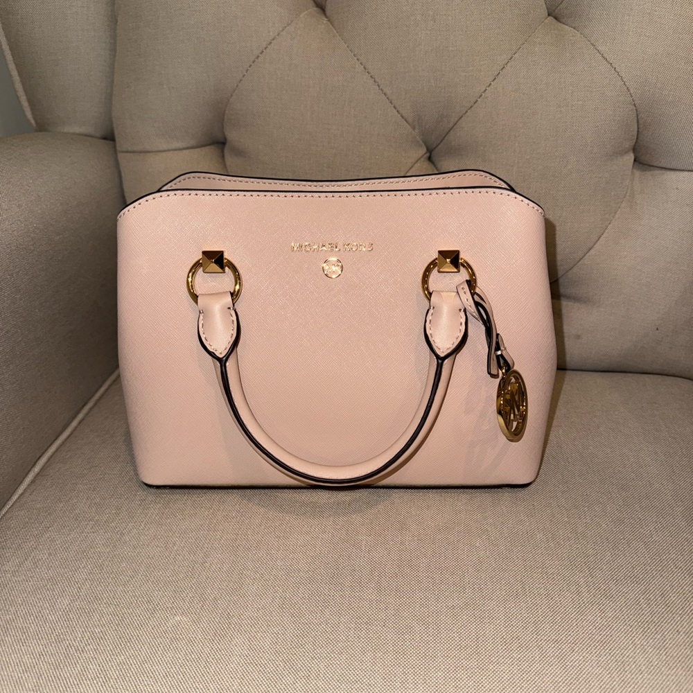 Michael Kors Blush Satchel with Gold Accents brand new with tags